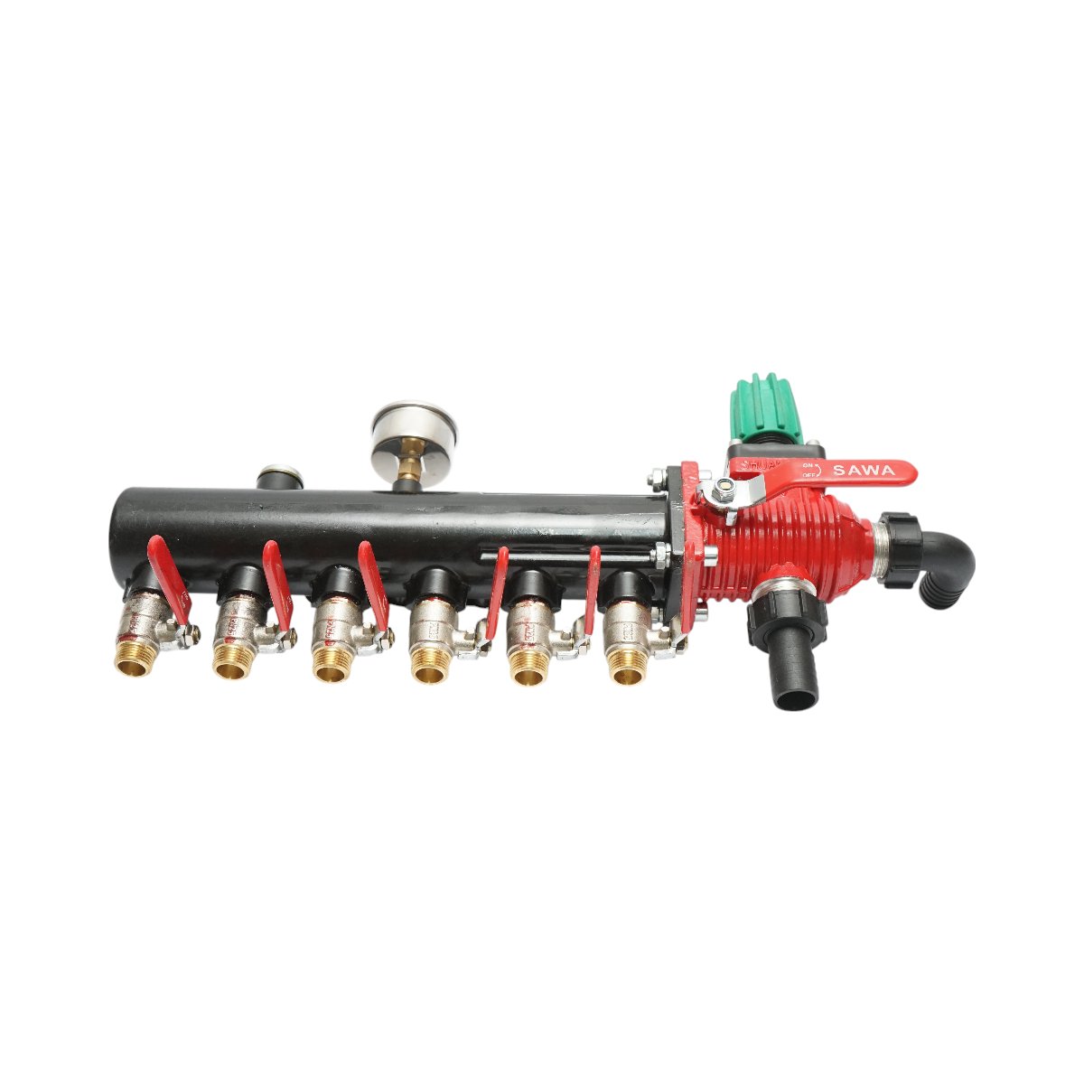 Distribuitor erbicidator metalic cu 6 cai, manometru cu glicerina 25 bar